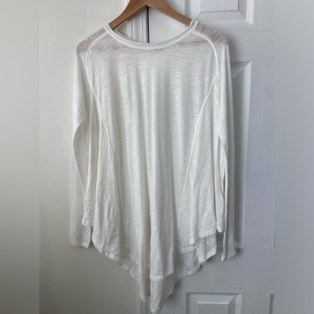 New Free People Aria Trapeze White Long Sleeve Top XS